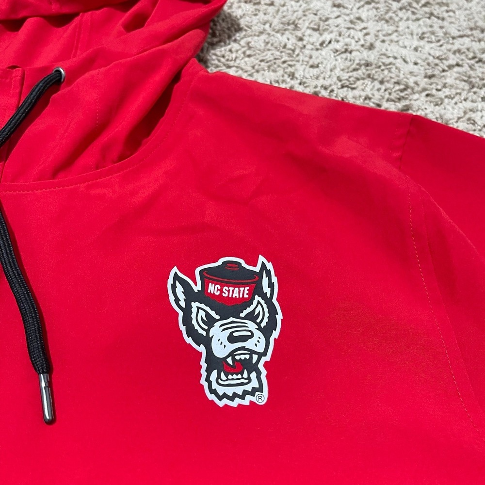 North Carolina State University Wolfpack Jacket Mens Large Red Grey Anorak NCAA - Picture 5 of 13